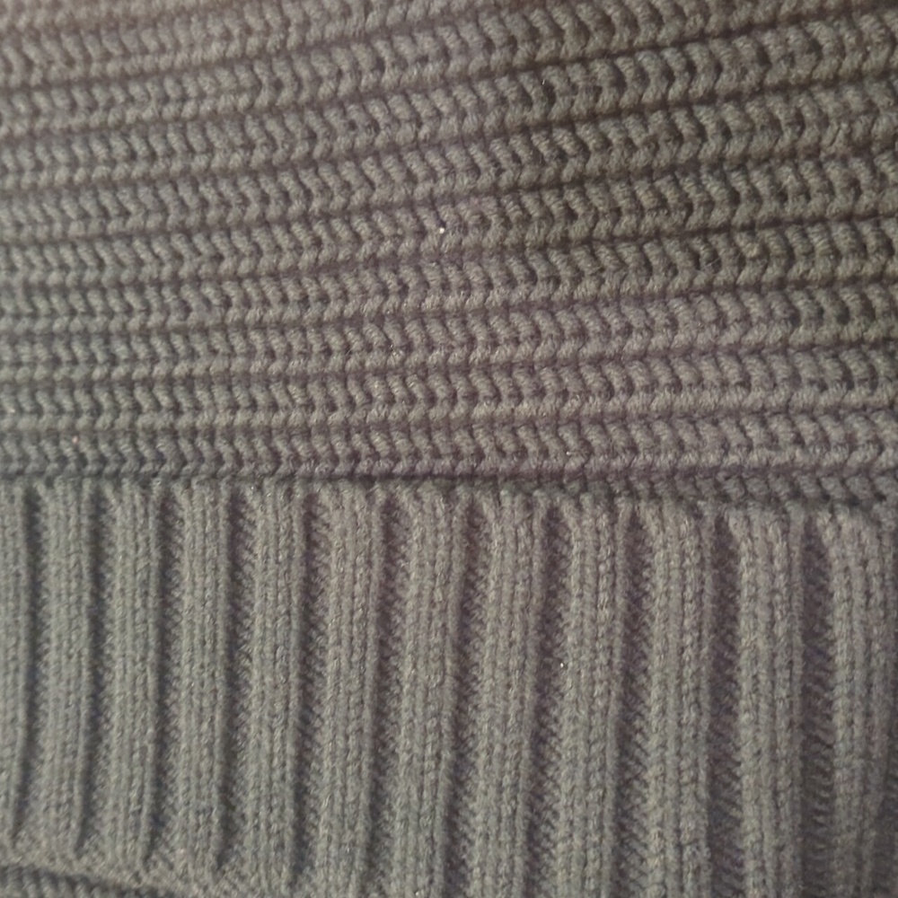 Chunky Green Cardigan Warm Cozy Spruce Green Open Front Waterfall Sweater Sz M/L - Picture 8 of 9